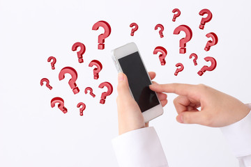 スマホとクエスチョンマーク