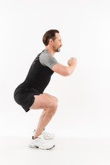 Obraz premium Full length portrait of a fit mature sportsman