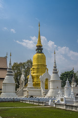Fototapeta premium Wat Suan Dok Buddhist Temple In Chiangmai Thailand.