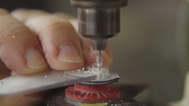 Macro shot of manufacturing eyeglasses