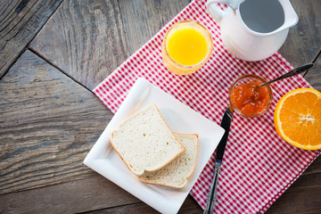 Healthy breakfast on the table