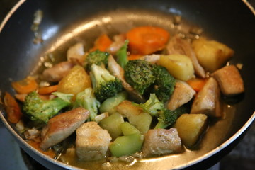 chicken and vegetables