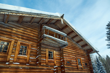 Russian Traditional wooden peasant house