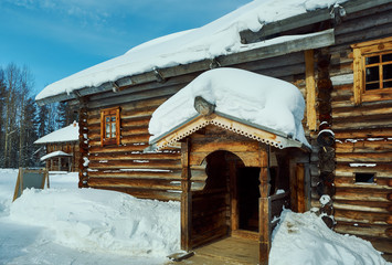 Russian Traditional wooden peasant house