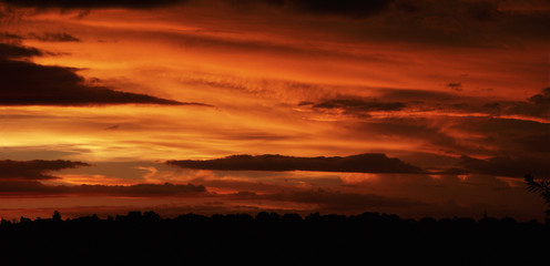 African stormy summer sunset