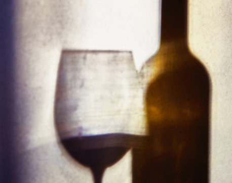 ombres , verre ,bouteille ,