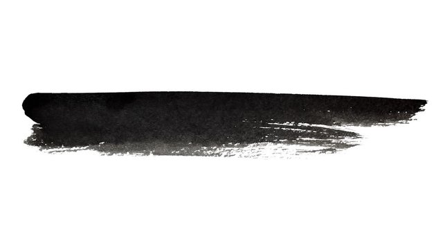 Abstract black ink hand-painted brush strokes -- 4K Seamless looping background. Underline and title design