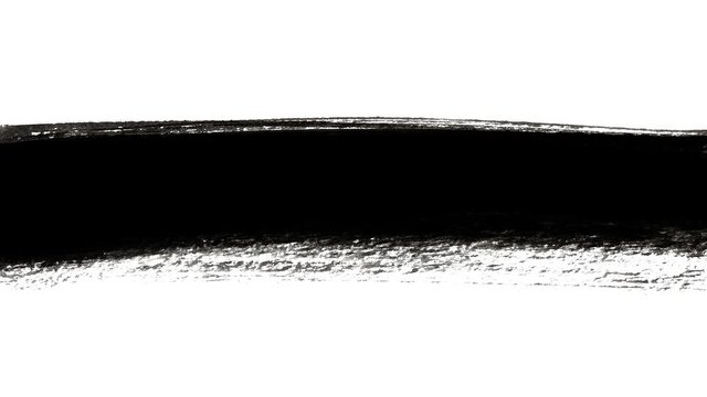 Abstract black ink hand-painted brush strokes -- 4K