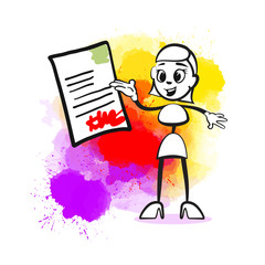 Business woman signing contract