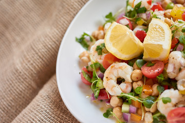 Peruvian Shrimp Salad - Ensalada de late y Camaron