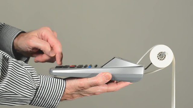 profile of man with calculator