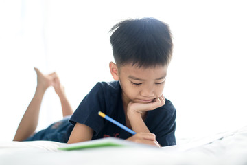 Boy do his home work