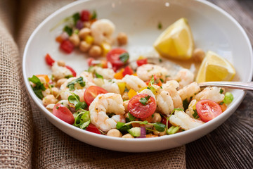 Peruvian Shrimp Salad - Ensalada de late y Camaron