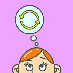Obraz premium Color illustration of a thought of renewal
