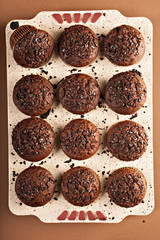 muffins with chocolate