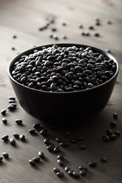 Black Turtle Beans Legumes In Bowl