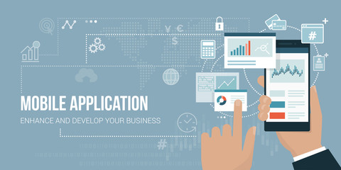 Financial app on a smartphone