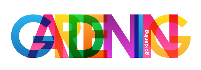 GARDENING COLORFUL LETTERS ICON