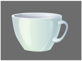 Vector white coffee cup
