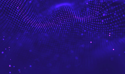 Obraz premium Ultra violet galaxy background. Space background illustration universe with Nebula. 2018 Purple technology background. Artificial intelligence concept