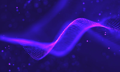 Fototapeta na wymiar Ultra violet galaxy background. Space background illustration universe with Nebula. 2018 Purple technology background. Artificial intelligence concept