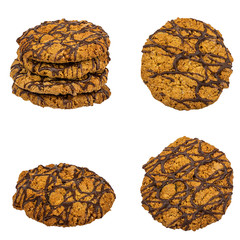 Cookies isolated on white background with clipping path