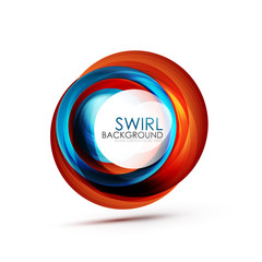 Abstract swirl banner, circle vector abstract background with copy space