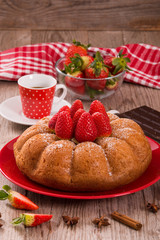 Strawberry cake. 