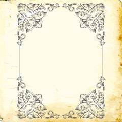 Vector baroque of vintage elements for design. 