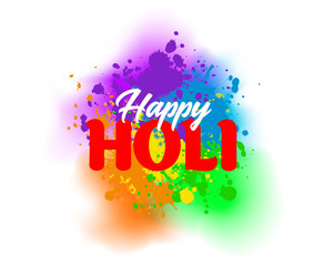 Poster with paint colorful splashes for national Indian holiday. 