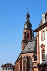 Fototapeta na wymiar Tour de la Cathédrale d'Heidelberg,Région métropolitaine Rhin-Neckar Heidelberg, Allemagne