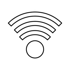 wifi internet connection signal wireless icon vector illustration outline design