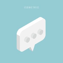 isometric Abstract speech bubble . Vector illustration