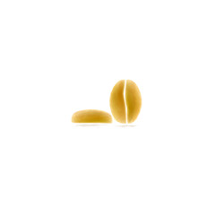 Coffee beans in water color style,  vector illustration. 