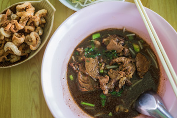 Meat noodle from Thailand