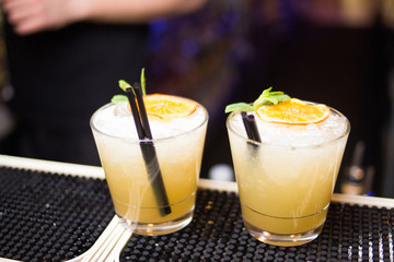 alcoholic drink in bar