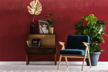 Armchair and cupboard