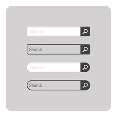 Vector set of search bar templates, Element design user interface for web.