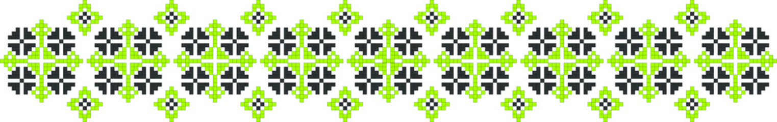 Obraz premium Traditional Romanian folk art knitted embroidery pattern