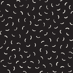 Seamless abstract geometric pattern in retro memphis style. Scatteres shapes vector background.