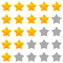 star rating icon vector illustration Isolated badge for website or use as infographics.