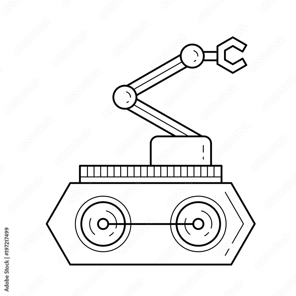 Poster manipulator vector line icon isolated on white background