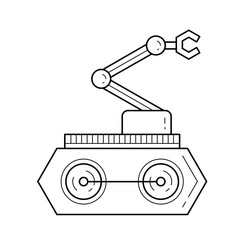 Manipulator vector line icon isolated on white background