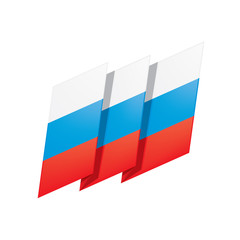 Russia flag, vector illustration