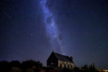 Fototapeta na wymiar 星空 テカポ湖 ニュージーランド