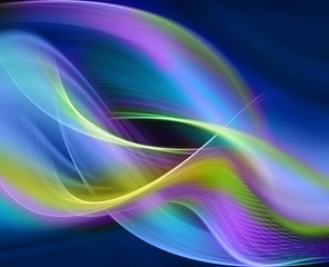 Abstract colored background, abstract lines twisting into beautiful bends
