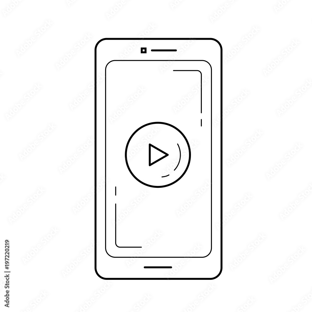 Aufkleber media player vector line icon isolated on white background. media player line icon for infographic, 