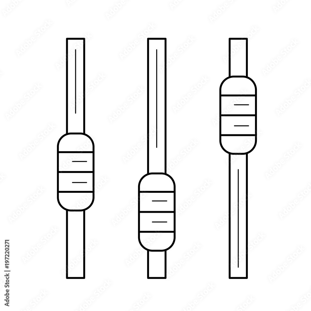 Aufkleber audio record vector line icon isolated on white background. record settings line icon for infographi