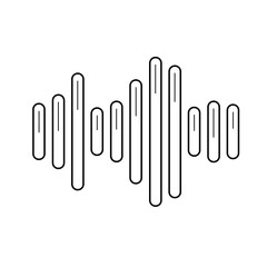 Digital equalizer vector line icon isolated on white background. Digital equalizer line icon for infographic, website or app. Icon designed on a grid system.