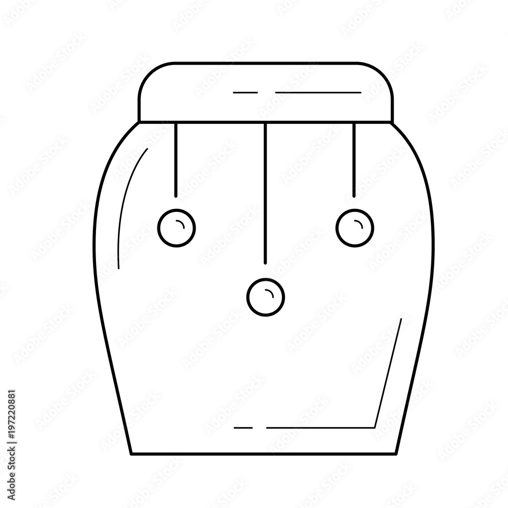 Aufkleber tom tom vector line icon isolated on white background. tom tom line icon for infographic, website or